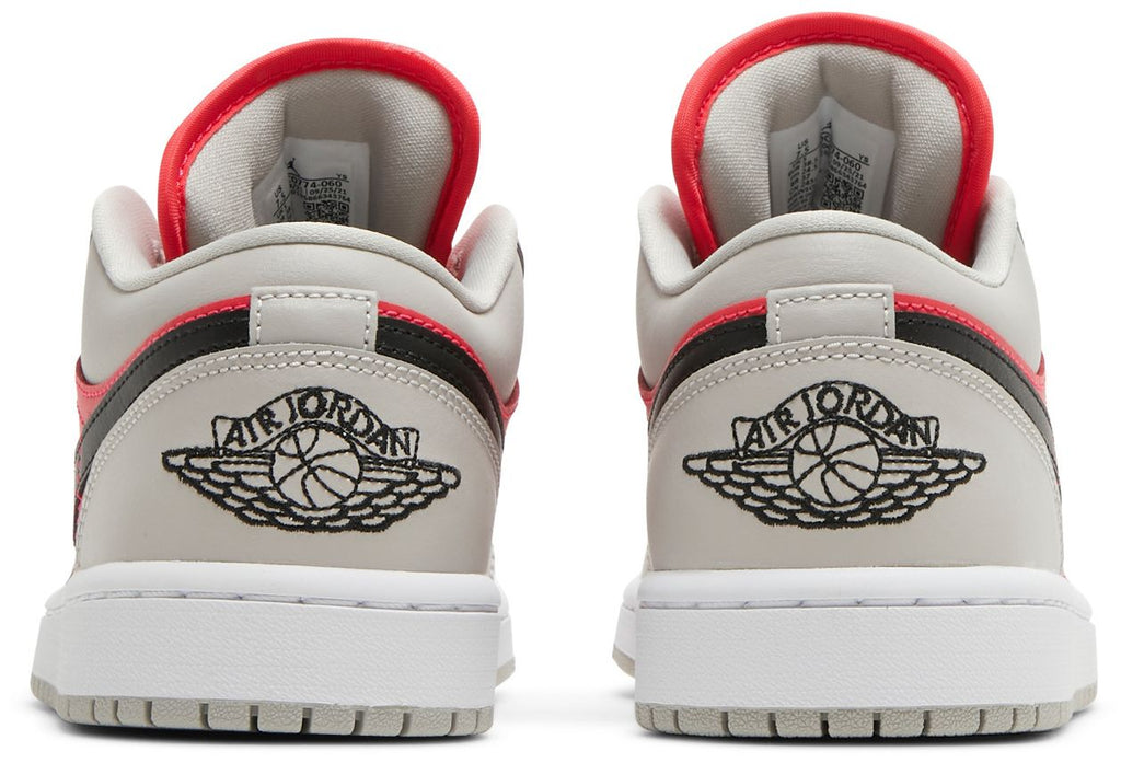 [DC0774-060] WOMENS AIR JORDAN RETRO 1 LOW 'LIGHT IRON ORE SIREN RED'