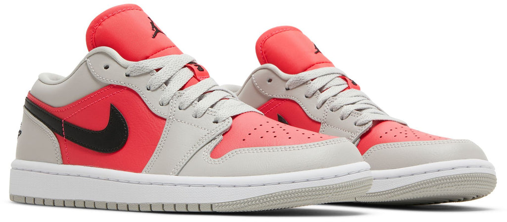 [DC0774-060] WOMENS AIR JORDAN RETRO 1 LOW 'LIGHT IRON ORE SIREN RED'