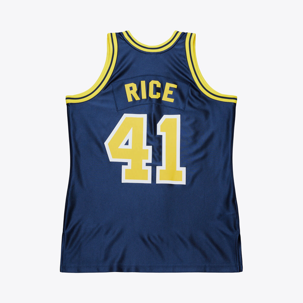 Mens Mitchell & Ness NCAA DARK JERSEY MICHIGAN WOLVERINES 1989 GLEN RICE