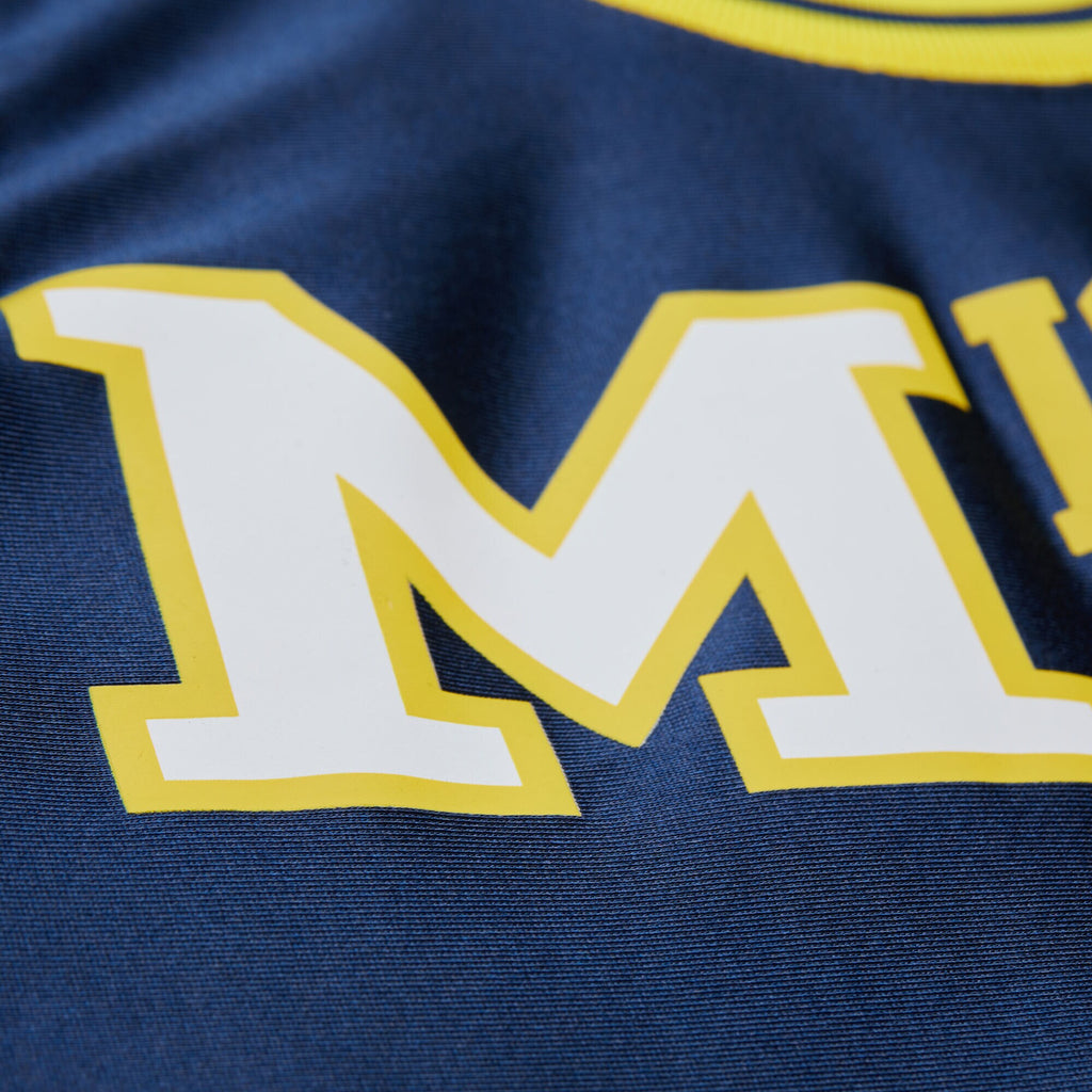 Mens Mitchell & Ness NCAA DARK JERSEY MICHIGAN WOLVERINES 1989 GLEN RICE