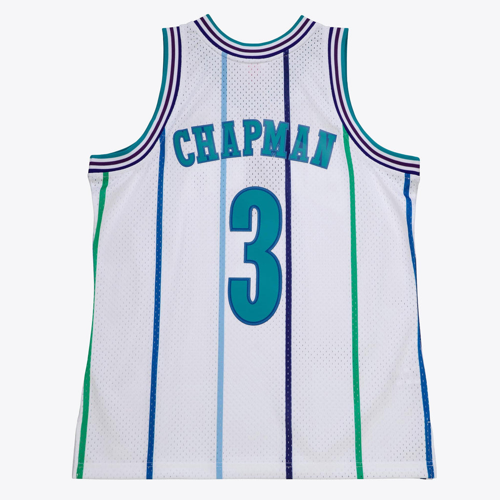 Mens Mitchell & Ness NBA WHITE JERSEY HORNETS 1988 REX CHAPMAN