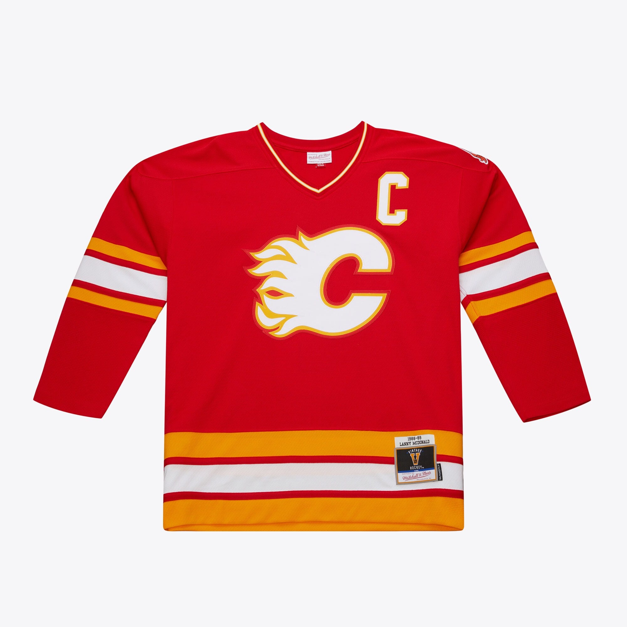Mens Mitchell & Ness NHL DARK JERSEY FLAMES 1988 LANNY MCDONALD