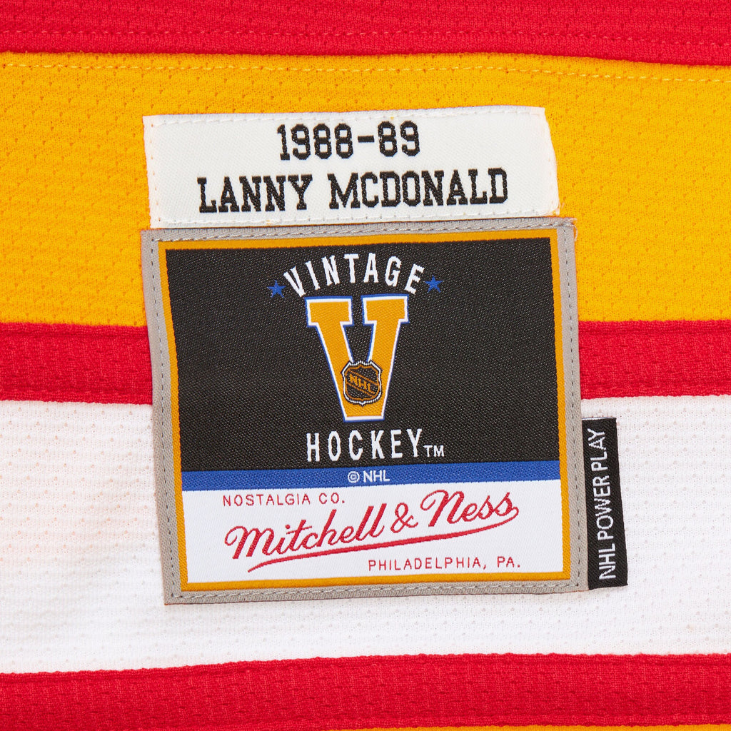 Mens Mitchell & Ness NHL DARK JERSEY FLAMES 1988 LANNY MCDONALD