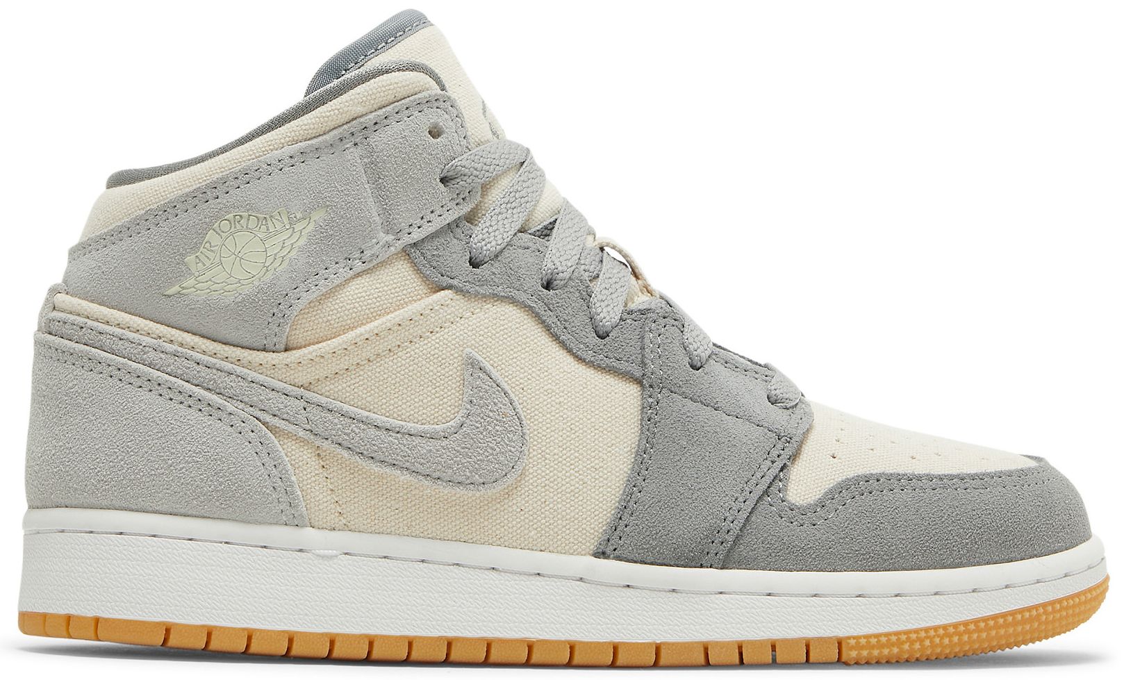 [DN4346-100] GRADE SCHOOL AIR JORDAN RETRO 1 MID SE 'COCONUT MILK PARTICLE GREY' (GS)
