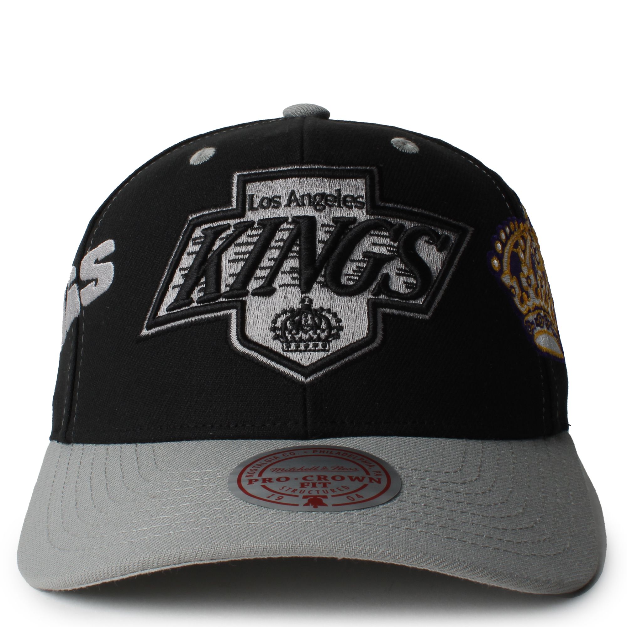 MENS MITCHELL & NESS NHL OVERBITE PRO SNAPBACK VNTG KINGS