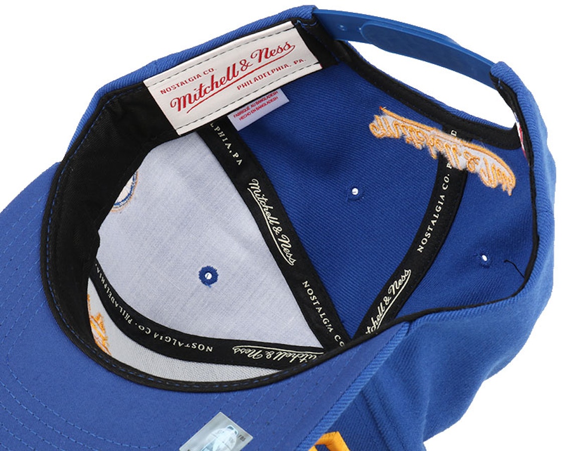 MENS MITCHELL & NESS NBA GS WARRIORS GOTHIC CITY BLUE SNAPBACK