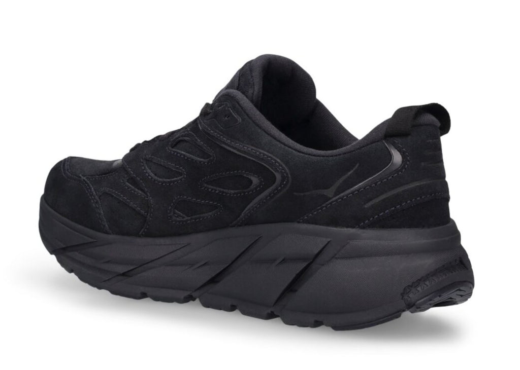 [1122571-BBLC] Mens Hoka One One CLIFTON L SUEDE 'BLACK'