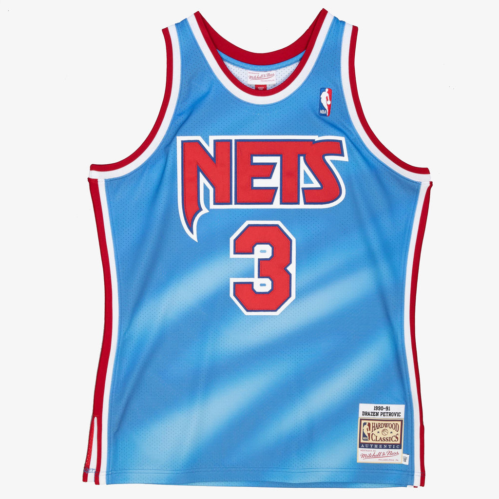 Mens Mitchell & Ness NBA AUTHENTIC JERSEY NETS 1990 DRAZEN PETROVIC