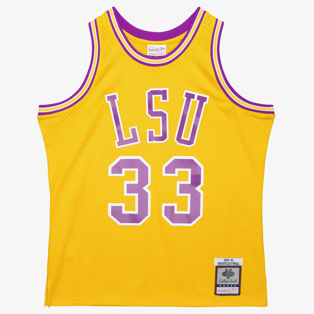 Mens Mitchell & Ness NCAA HOME JERSEY LSU 1990 SHAQUILLE O'NEAL