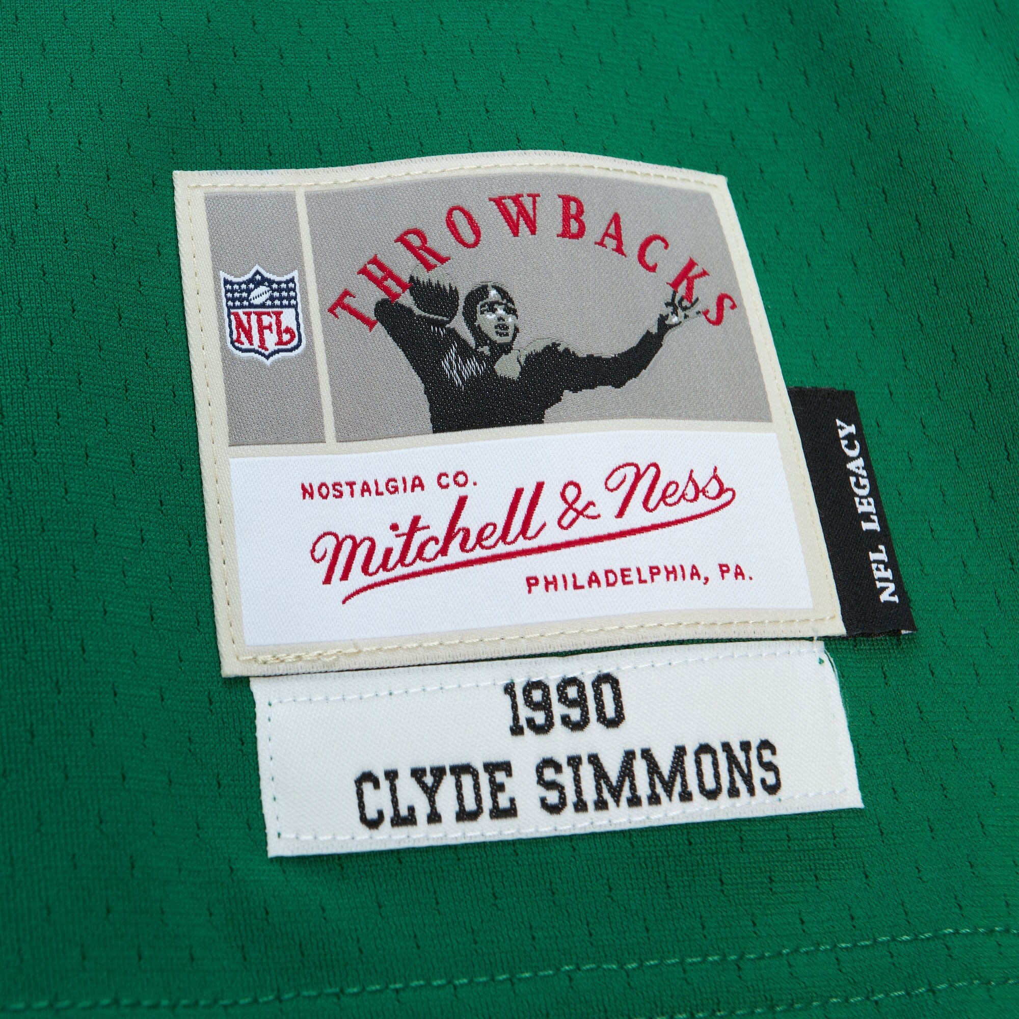 Mens Mitchell & Ness NFL DARK JERSEY EAGLES 1990 CLYDE SIMMONS