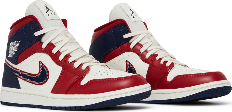 [DQ7648-600] Womens Air Jordan Retro 1 Mid 'USA (2022)' (Women's)