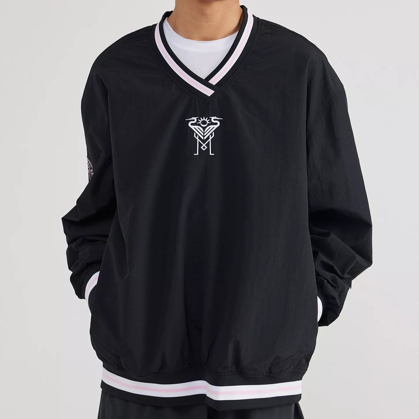 MENS MITCHELL & NESS MLS CLASSIC NYLON PULLOVER CURRENT LOGO MIAMI CF
