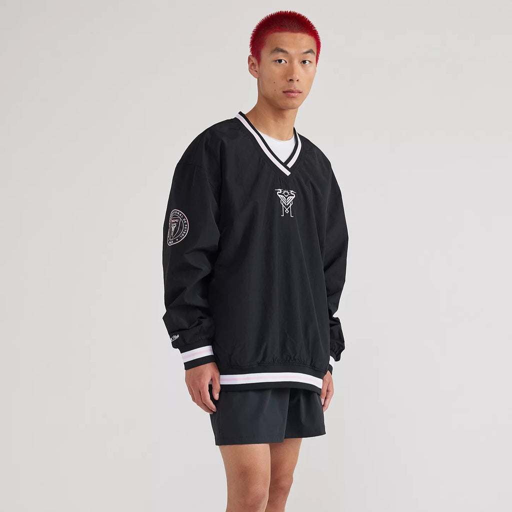 MENS MITCHELL & NESS MLS CLASSIC NYLON PULLOVER CURRENT LOGO MIAMI CF