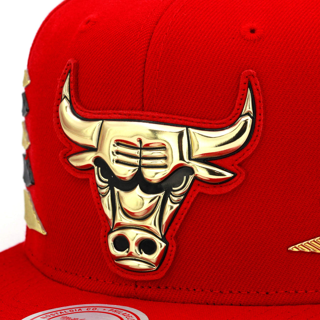 [6HSSMO18270-CBURED1] MENS MITCHELL & NESS NBA CHICAGO BULLS DIAMOND SNAPBACK