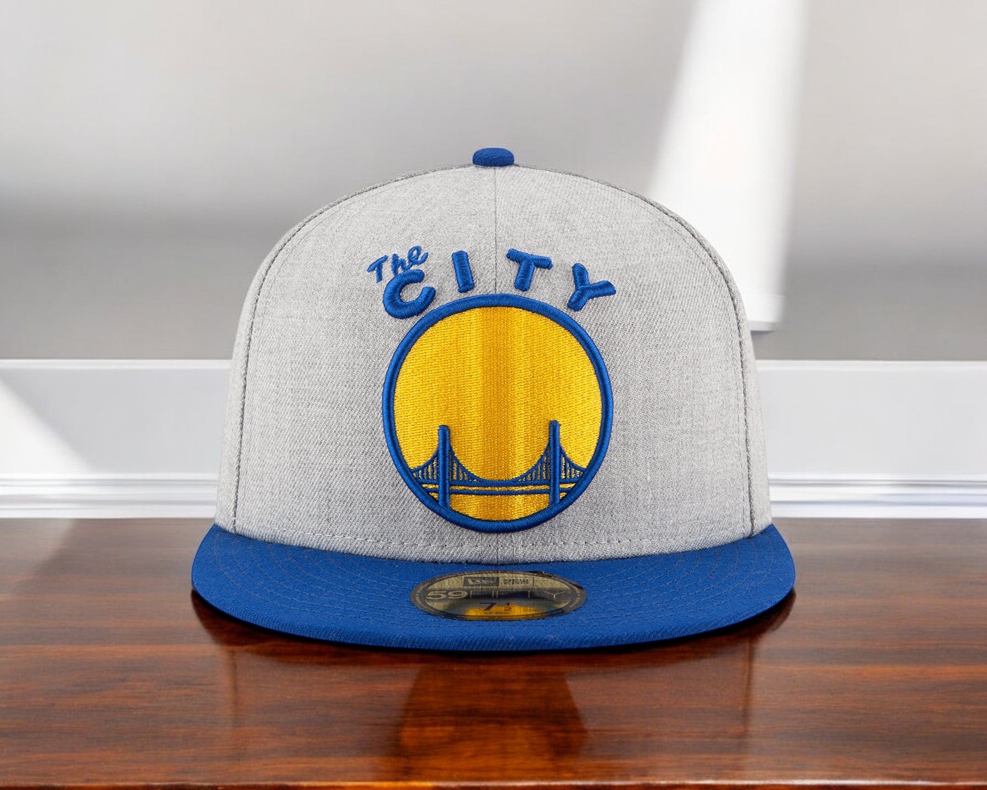 [80294715] Mens New Era NBA GSW Warriors Heather City Grand Logo 59Fifty