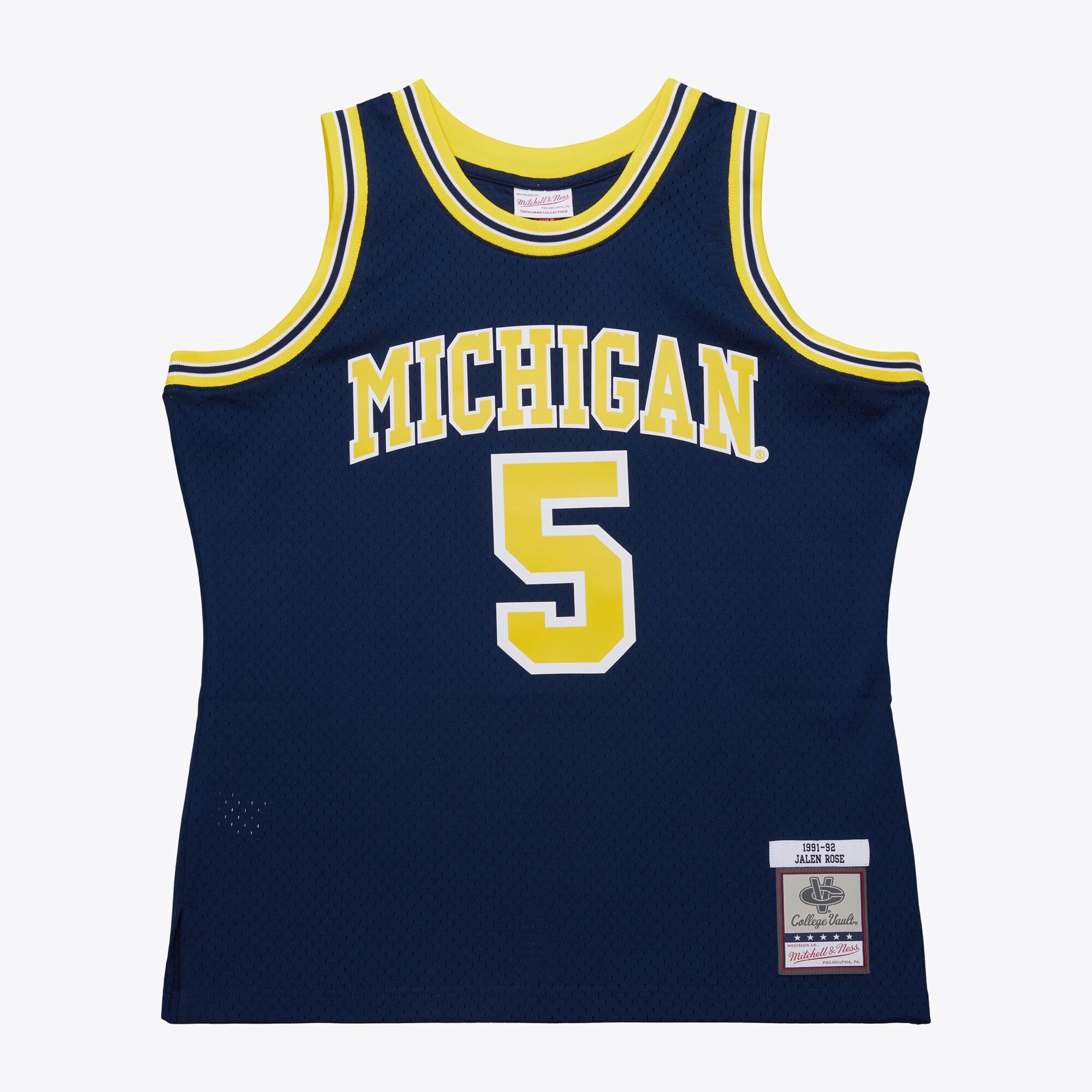 Mens Mitchell & Ness NCAA DARK JERSEY MICHIGAN 1991 JALEN ROSE
