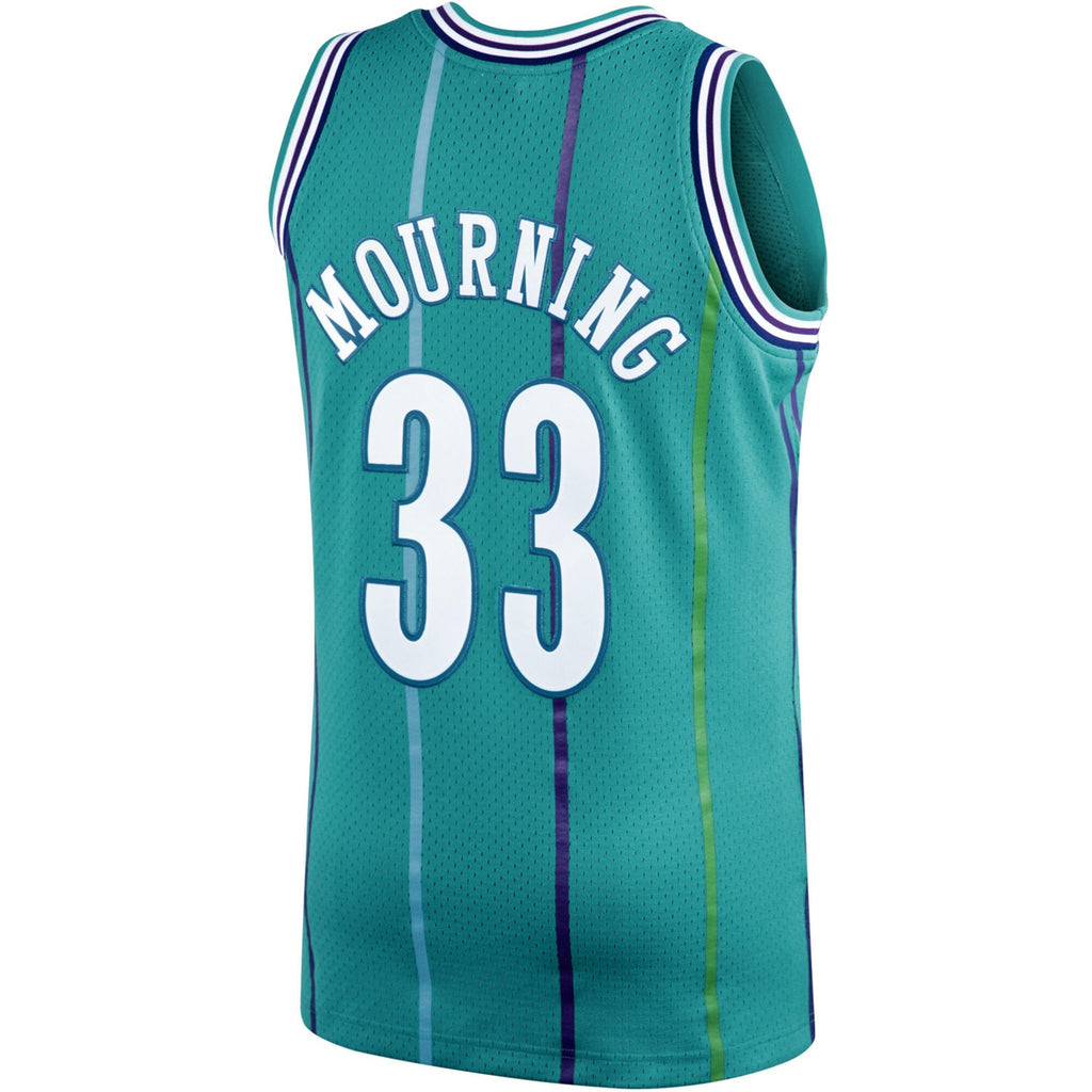MENS MITCHELL & NESS AUTHENTIC ROAD JERSEY HORNETS 1992 ALONZO MOURNING