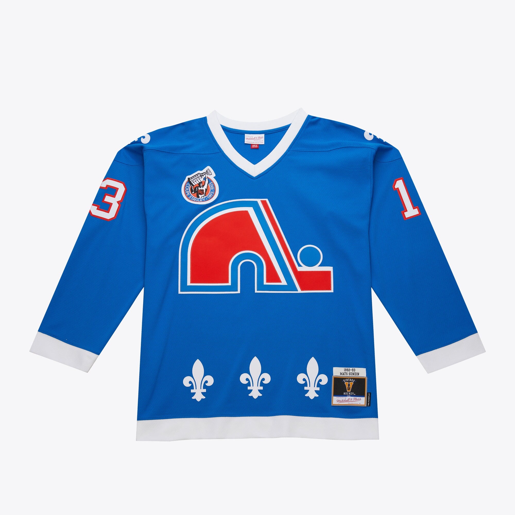 Mens Mitchell & Ness NHL DARK JERSEY NORDIQUES 1992 MATS SUNDIN
