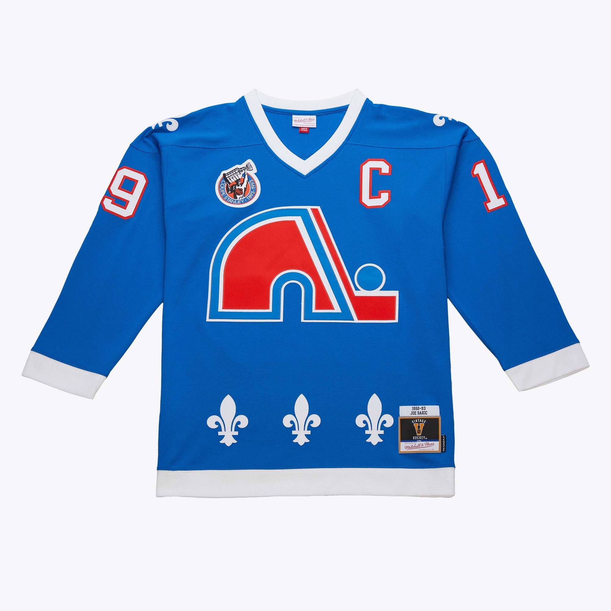 Mens Mitchell & Ness NHL DARK JERSEY NORDIQUES 1992 JOE SAKIC
