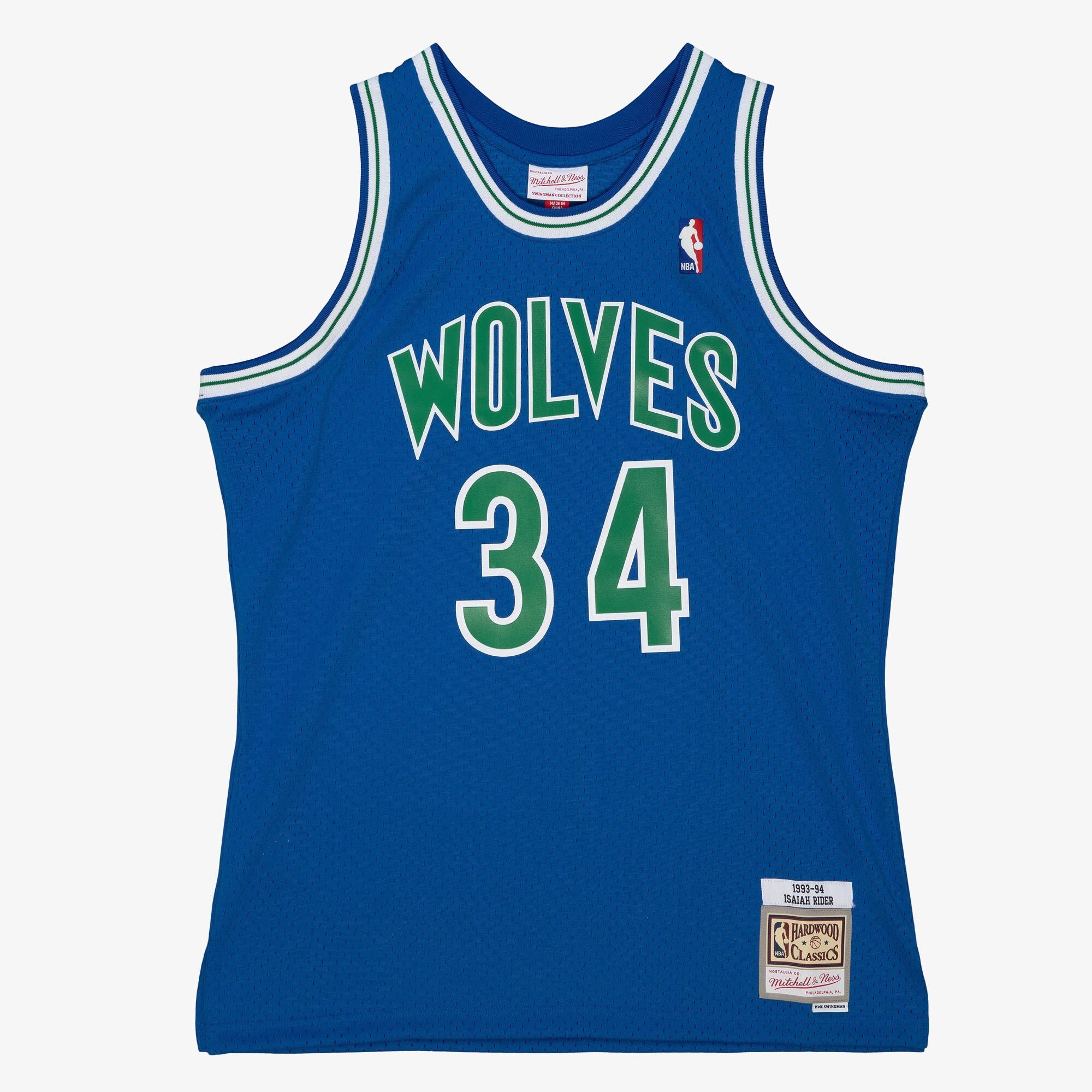 Mens Mitchell & Ness NBA DARK JERSEY TIMBERWOLVES 1993 ISAIAH RIDER JR