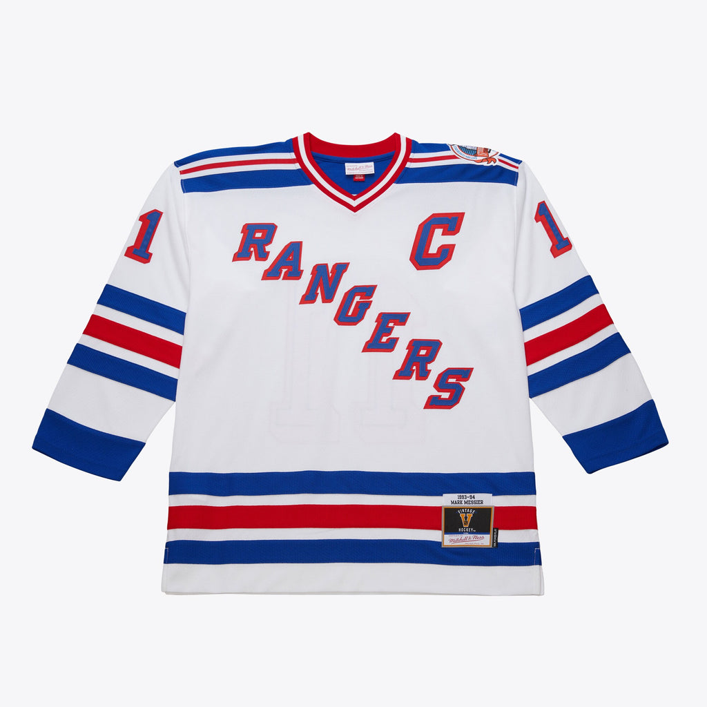 Mens Mitchell & Ness NHL WHITE JERSEY RANGERS 1993 MARK MESSIER