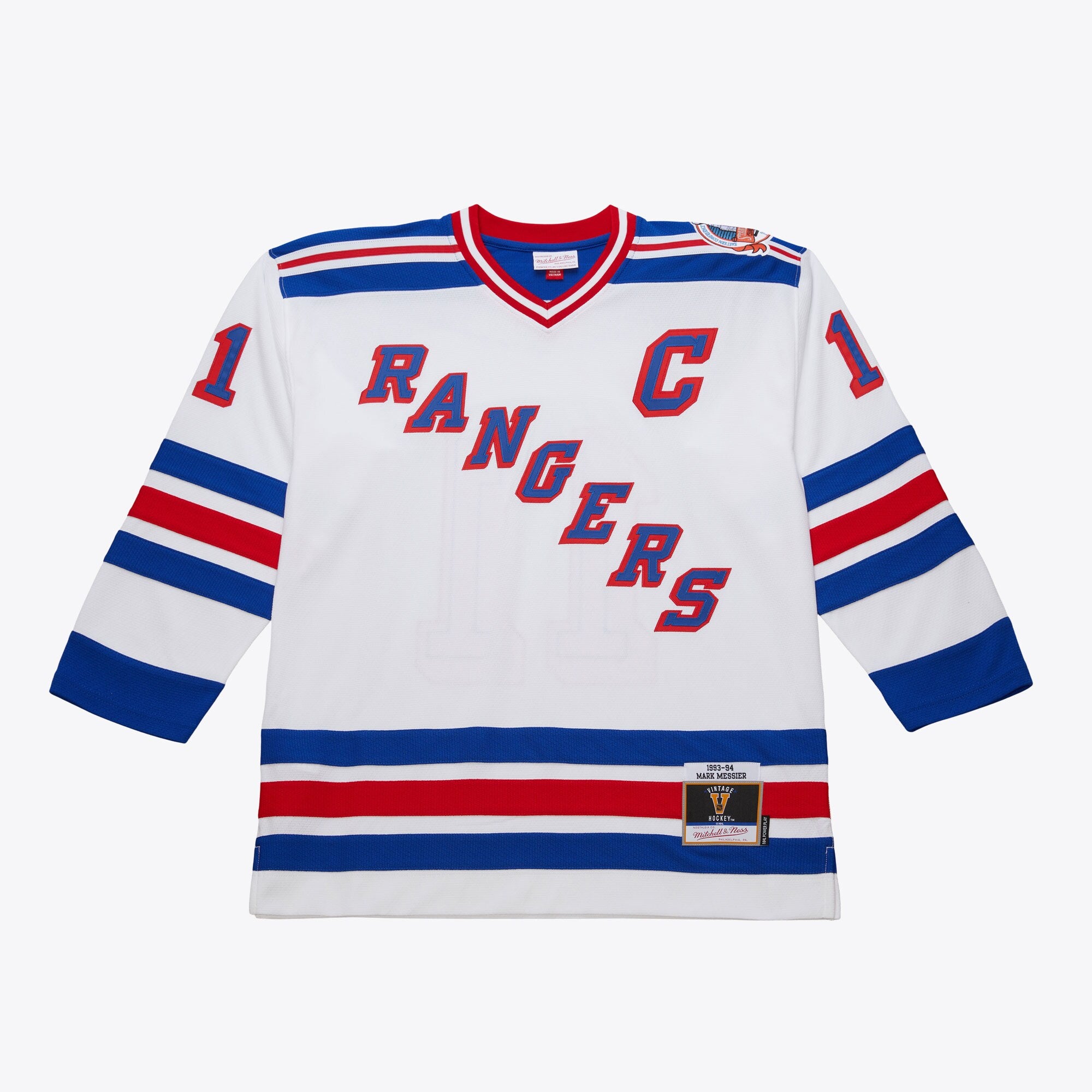 Mens Mitchell & Ness NHL WHITE JERSEY RANGERS 1993 MARK MESSIER