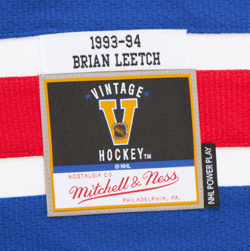 Mens Mitchell & Ness NHL WHITE JERSEY RANGERS 1993 BRIAN LEETCH