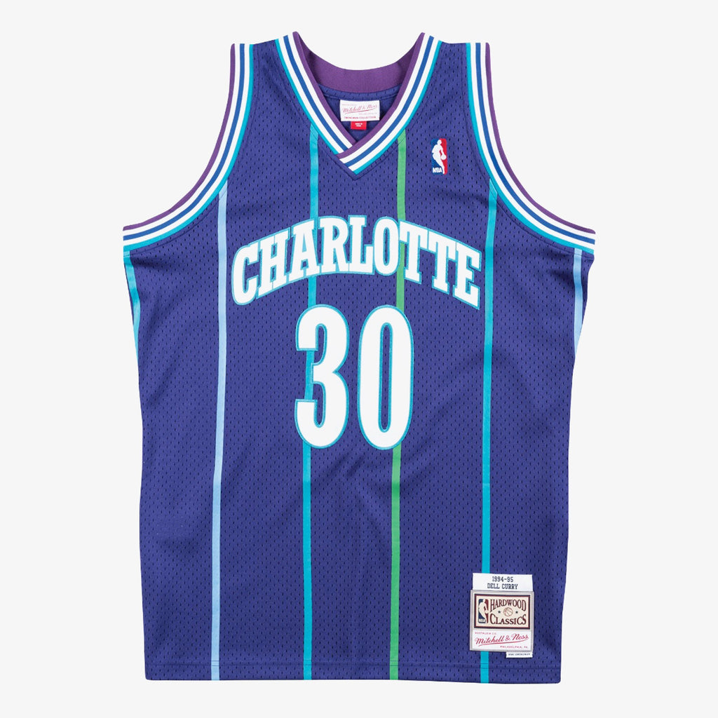 MENS MITCHELL & NESS NBA SWINGMAN ALTERNATE JERSEY HORNETS 1994 DELL CURRY