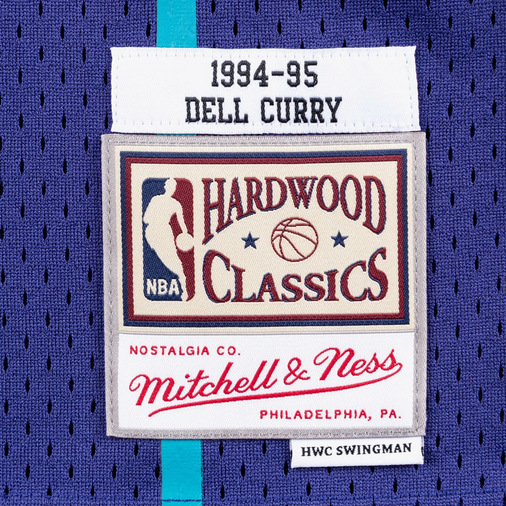 MENS MITCHELL & NESS NBA SWINGMAN ALTERNATE JERSEY HORNETS 1994 DELL CURRY