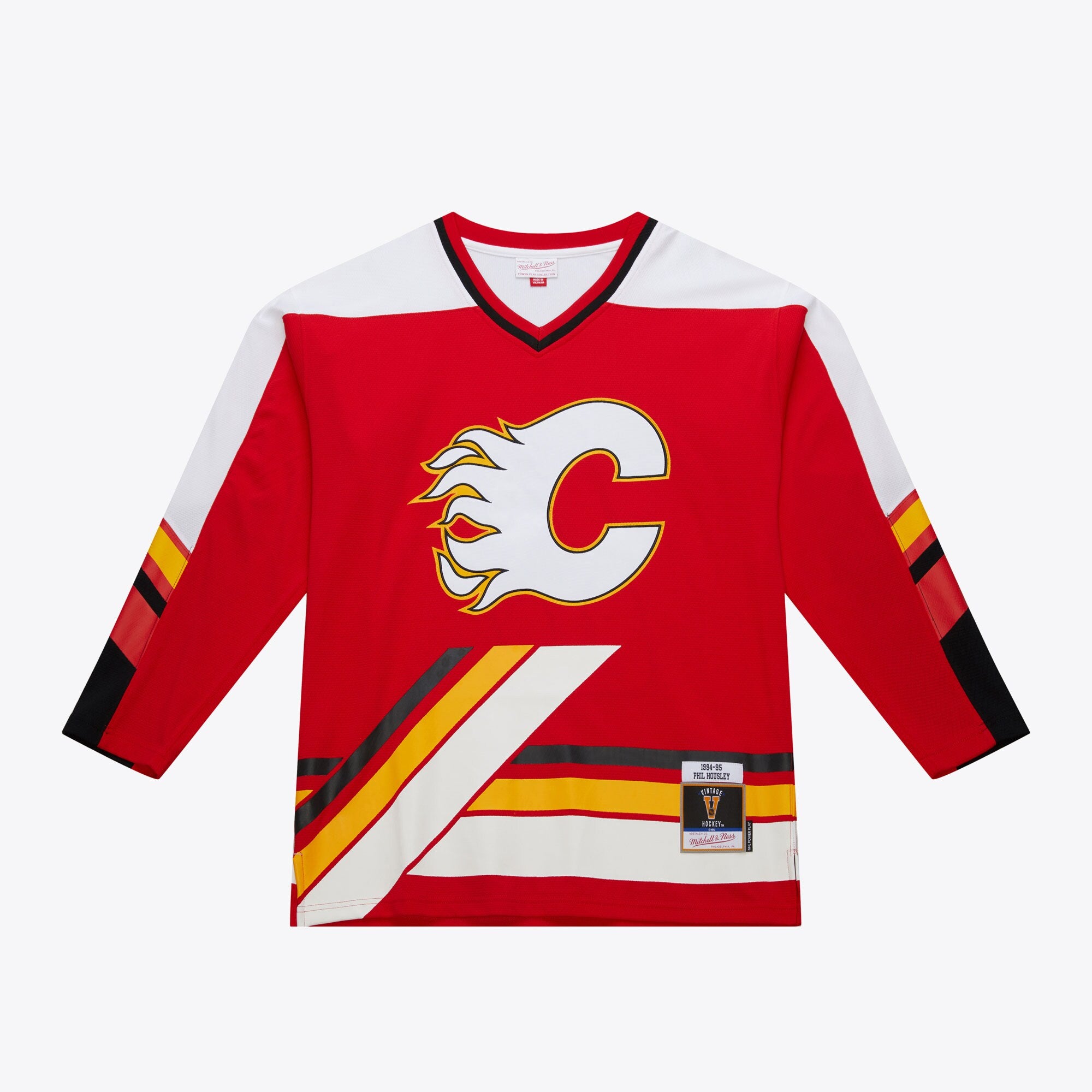 Mens Mitchell & Ness NHL DARK JERSEY FLAMES 1994 PHIL HOUSLEY
