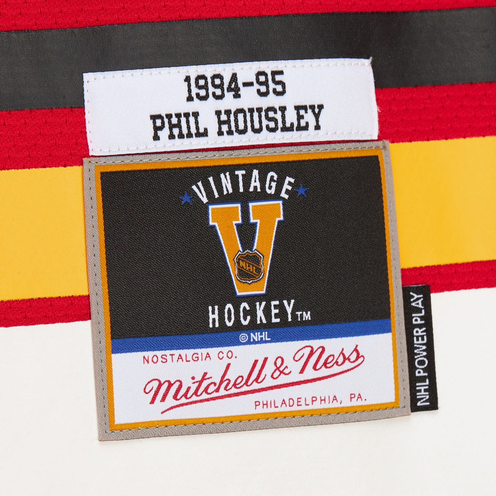 Mens Mitchell & Ness NHL DARK JERSEY FLAMES 1994 PHIL HOUSLEY