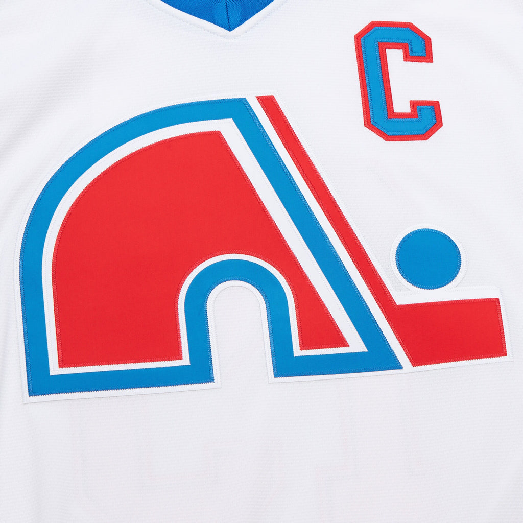 Mens Mitchell & Ness NHL WHITE JERSEY NORDIQUES 1994 JOE SAKIC