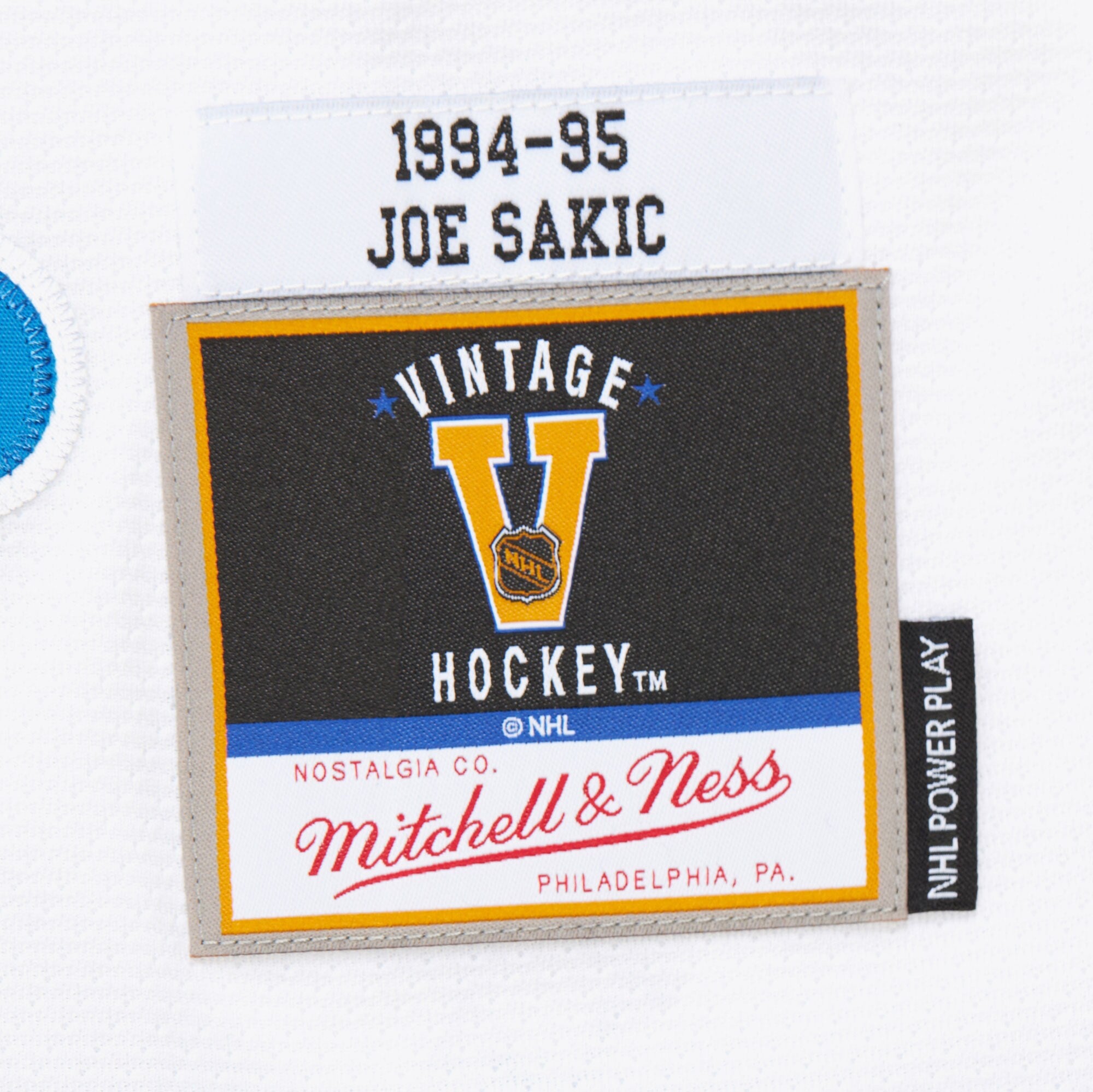 Mens Mitchell & Ness NHL WHITE JERSEY NORDIQUES 1994 JOE SAKIC
