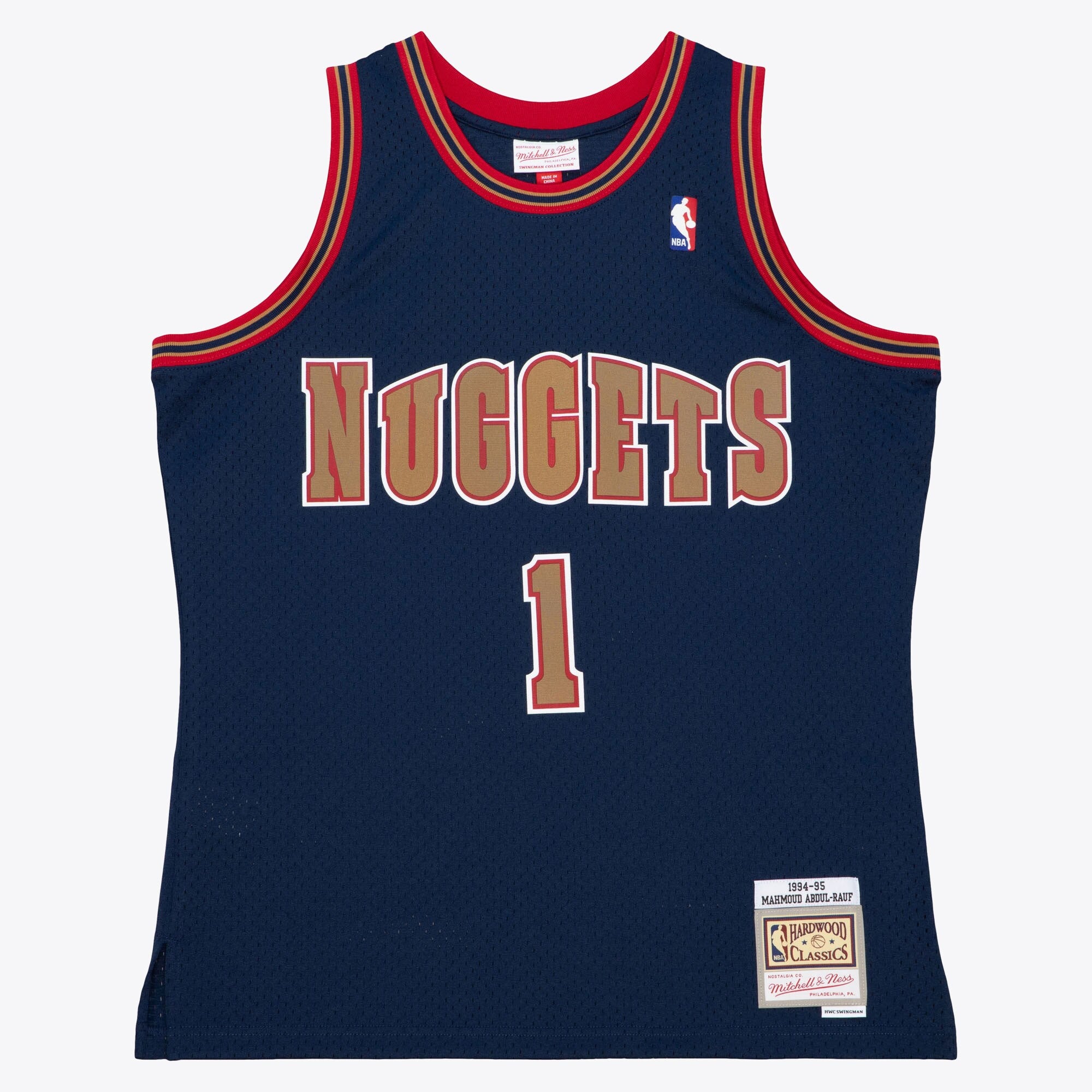 MENS MITCHELL & NESS DARK JERSEY NUGGETS 1994 MAHMOUD ABDUL-RAUF