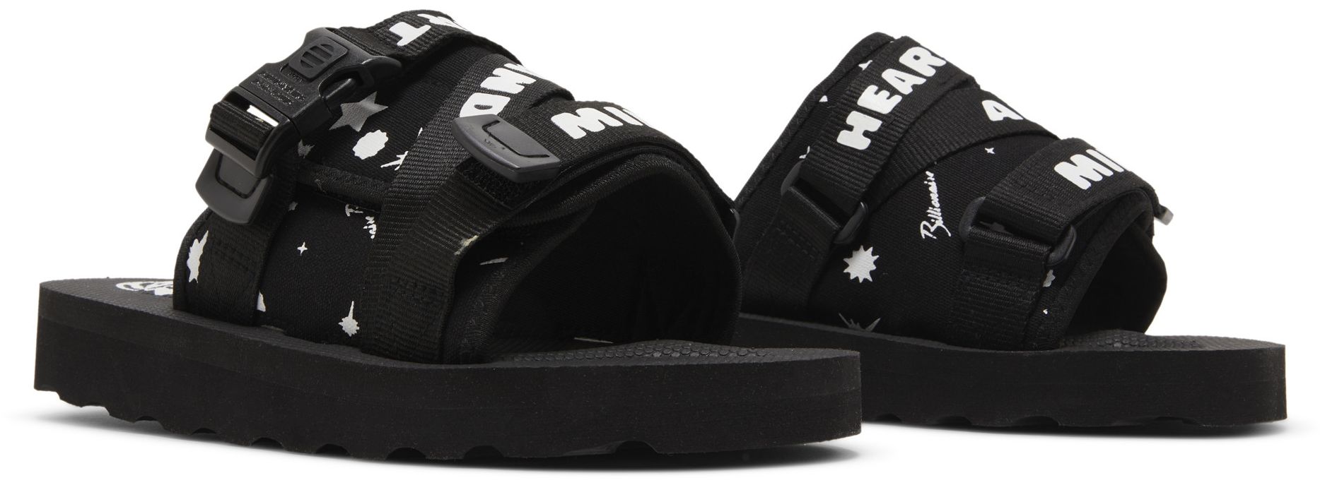[811-4802/BLACK] MENS BILLIONAIRE BOYS CLUB SPACE WALKER II SLIDE 'BLACK'