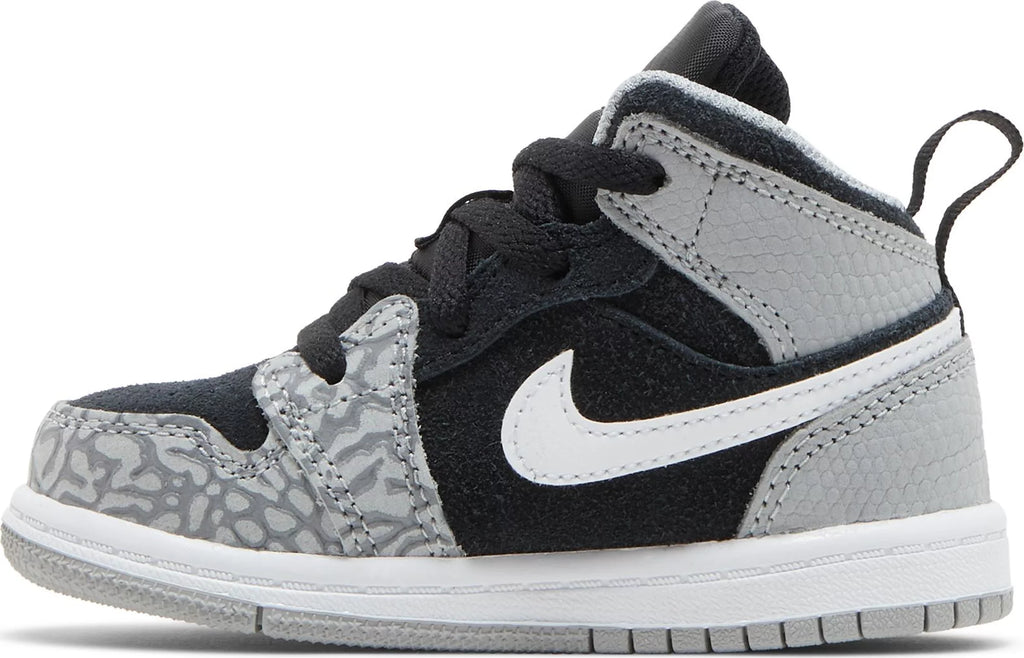 [DM6217-016] Toddlers Air Jordan Retro 1 Mid SE 'Elephant Print' (TD)