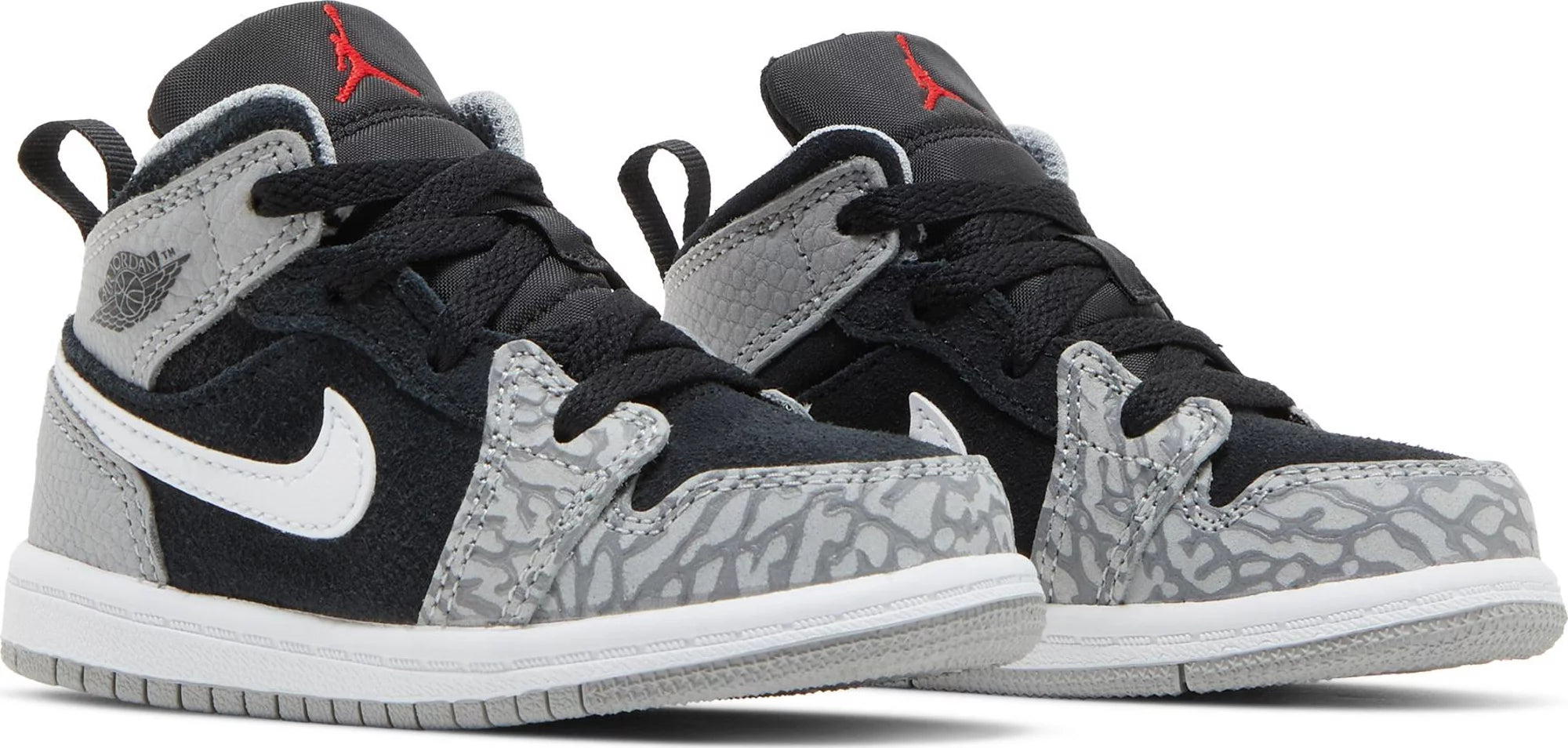 [DM6217-016] Toddlers Air Jordan Retro 1 Mid SE 'Elephant Print' (TD)