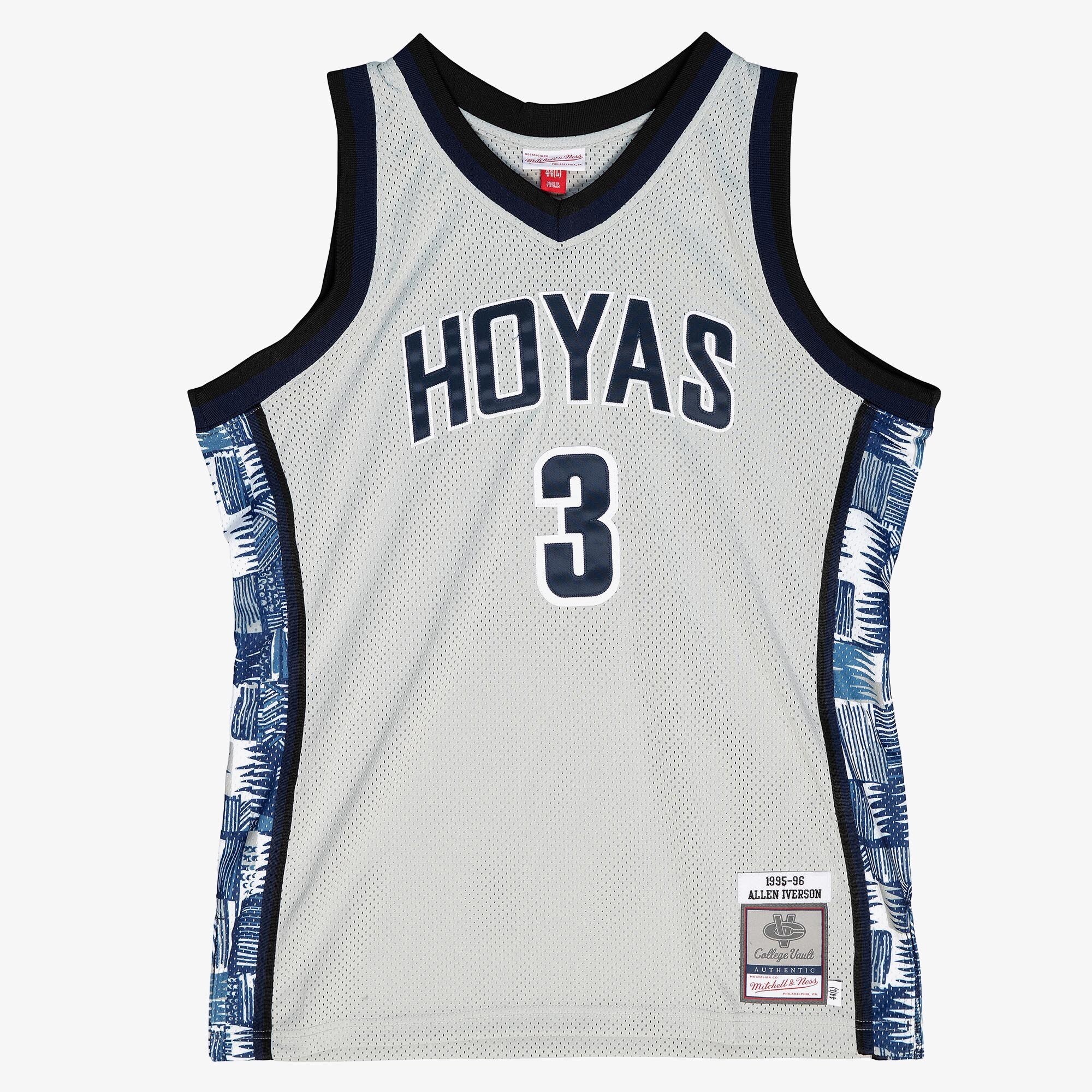 Mens Mitchell & Ness NCAA AUTHENTIC JERSEY NCAA GEORGETOWN 1995 ALLEN IVERSON