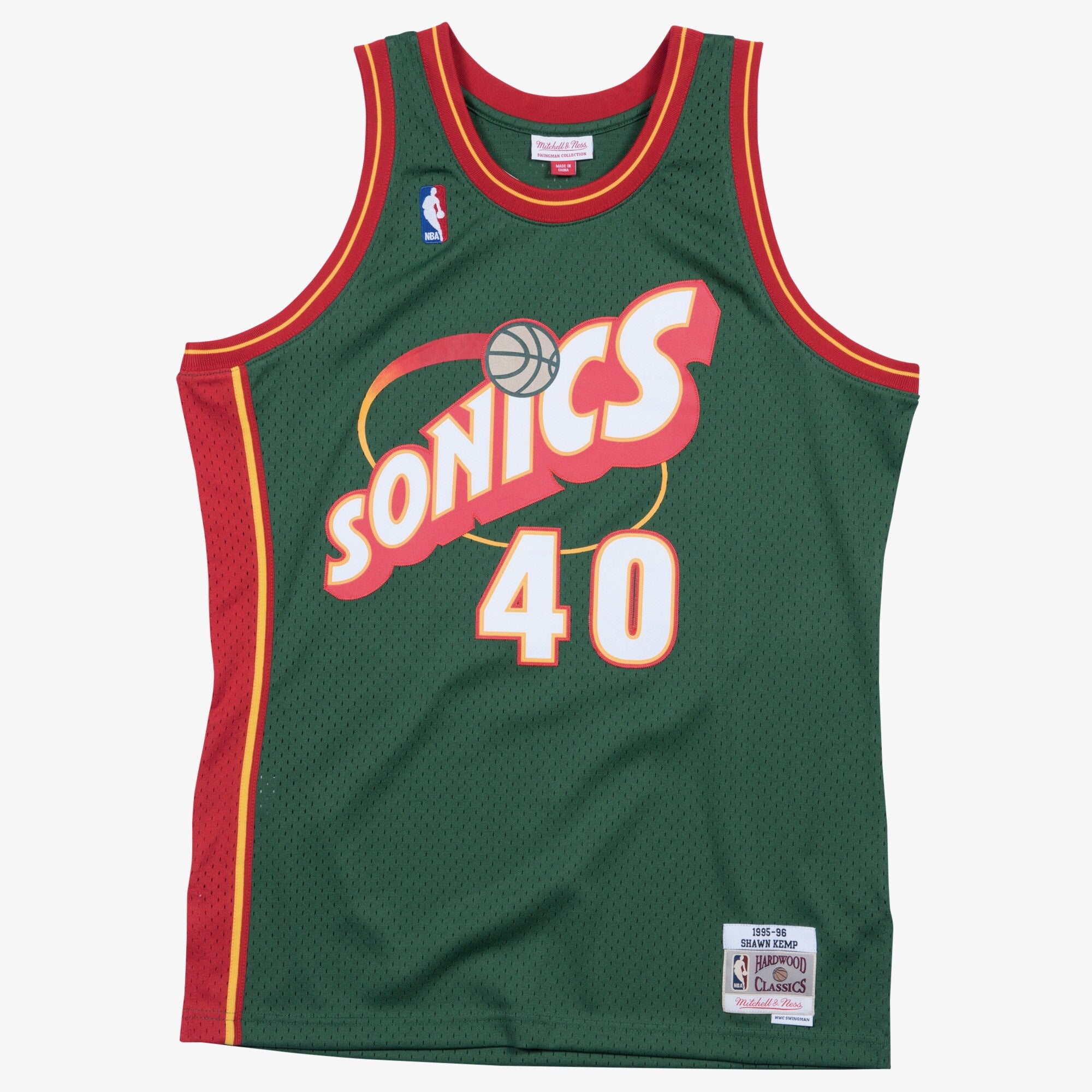 MENS MITCHELL & NESS NBA SWINGMAN ROAD JERSEY SUPERSONICS 1995 SHAWN KEMP