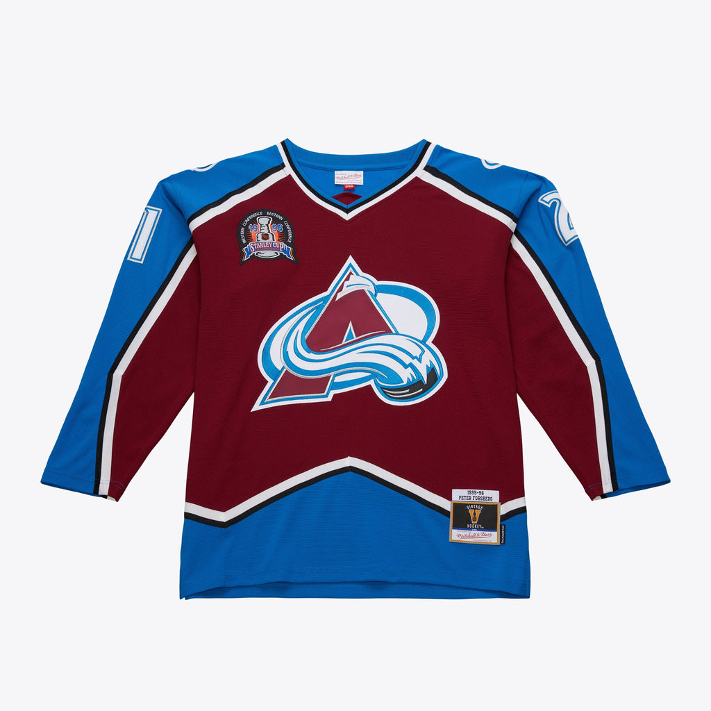 Mens Mitchell & Ness NHL DARK JERSEY AVALANCHE 1995 PETER FORSBERG