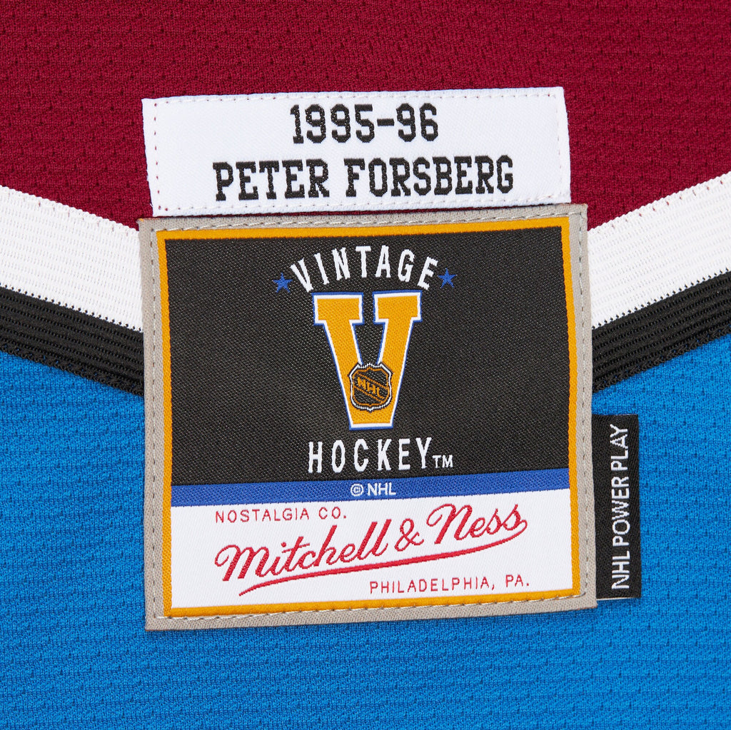 Mens Mitchell & Ness NHL DARK JERSEY AVALANCHE 1995 PETER FORSBERG
