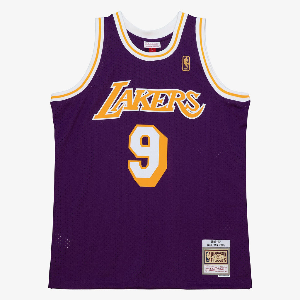 Mens Mitchell & Ness NBA ROAD JERSEY LAKERS 1996 NICK VAN EXEL