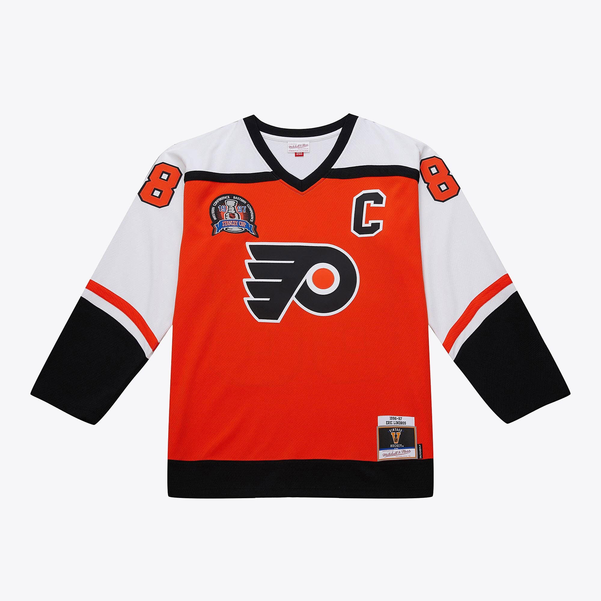 Mens Mitchell & Ness NHL DARK JERSEY FLYERS 1996 ERIC LINDROS