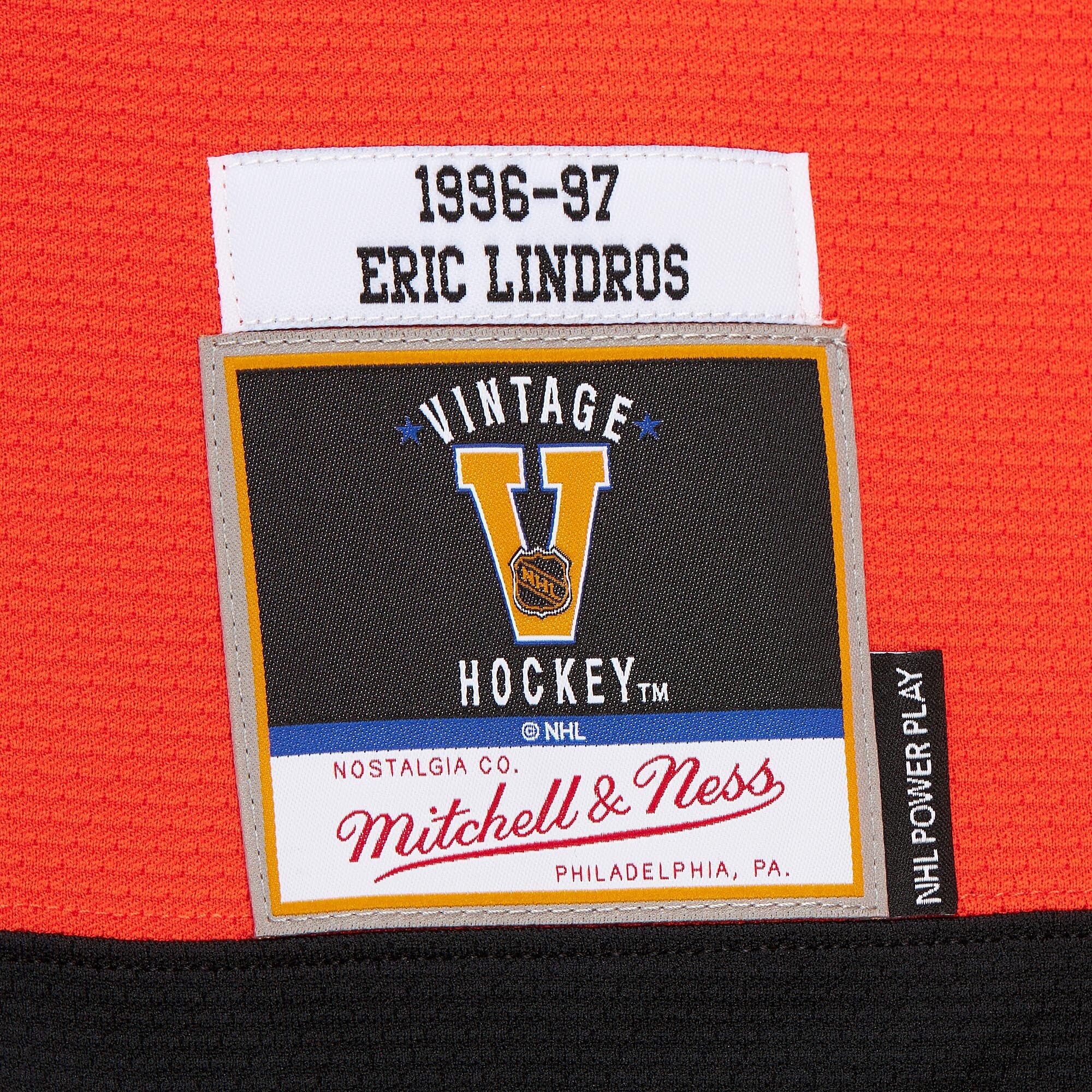 Mens Mitchell & Ness NHL DARK JERSEY FLYERS 1996 ERIC LINDROS