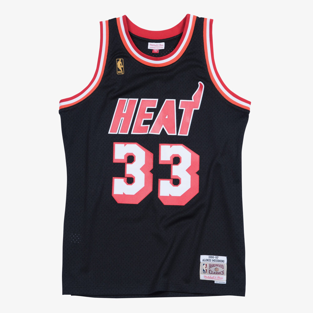 MENS MITCHELL & NESS NBA SWINGMAN JERSEY HEAT 96-97 ALONZO MOURNING