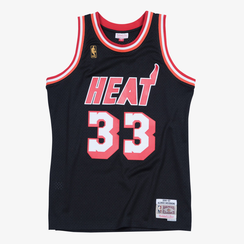 MENS MITCHELL & NESS NBA SWINGMAN JERSEY HEAT 96-97 ALONZO MOURNING