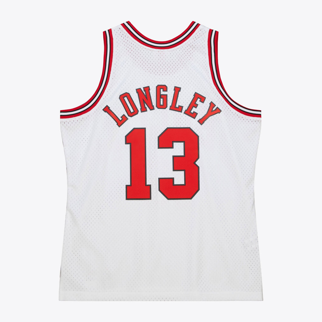 MENS MITCHELL & NESS NBA WHITE JERSEY BULLS 1997 LUC LONGLEY