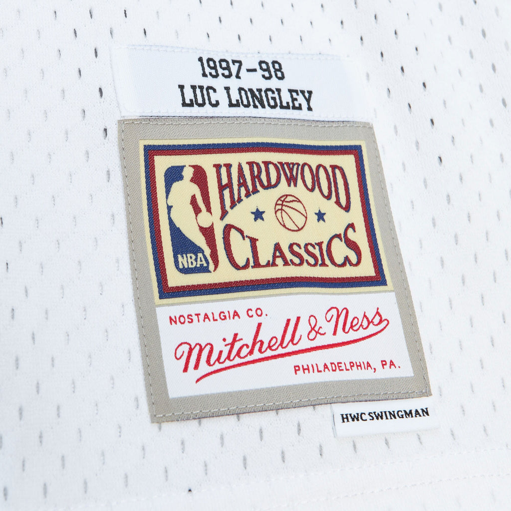 MENS MITCHELL & NESS NBA WHITE JERSEY BULLS 1997 LUC LONGLEY