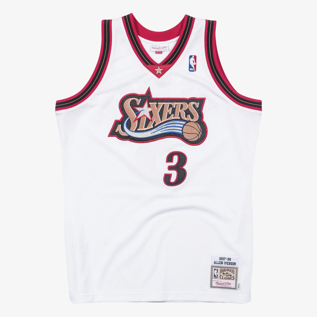 Mens Mitchell & Ness NBA AUTHENTIC JERSEY 76ERS 1997 ALLEN IVERSON