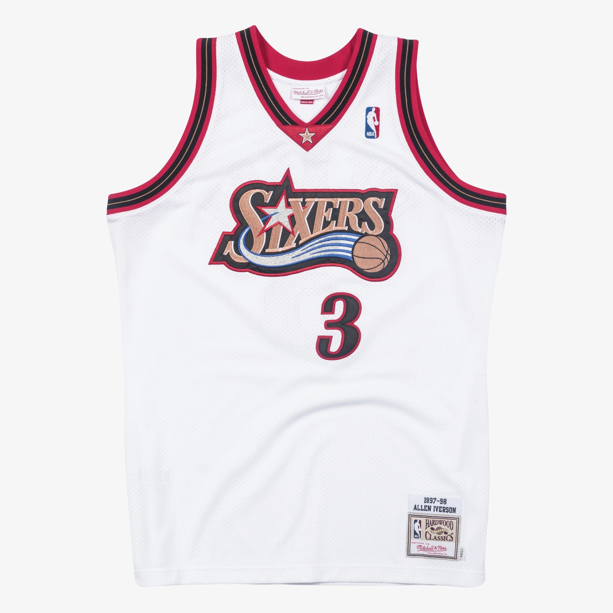 Mens Mitchell & Ness NBA AUTHENTIC JERSEY 76ERS 1997 ALLEN IVERSON